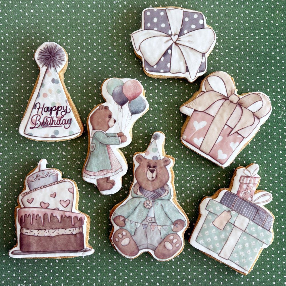 bear birthday cookies