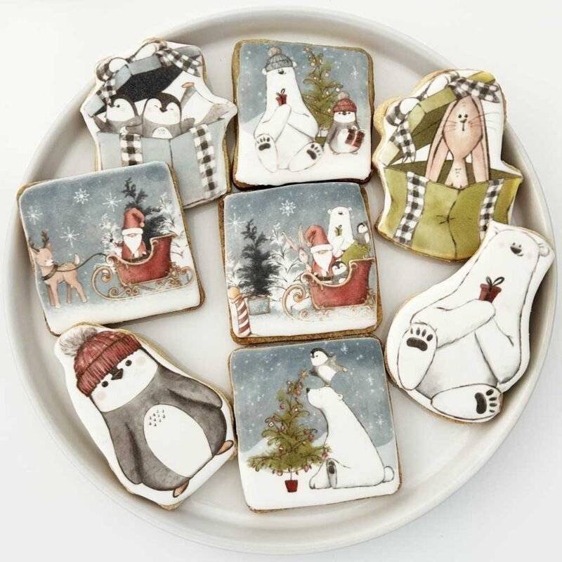 Christmas printed sugar cookies