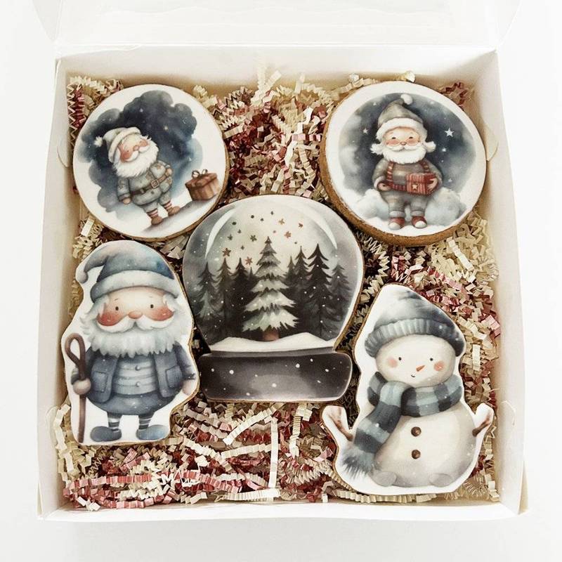 Printed sugar cookies gift box