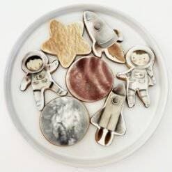 space printed sugar cookie