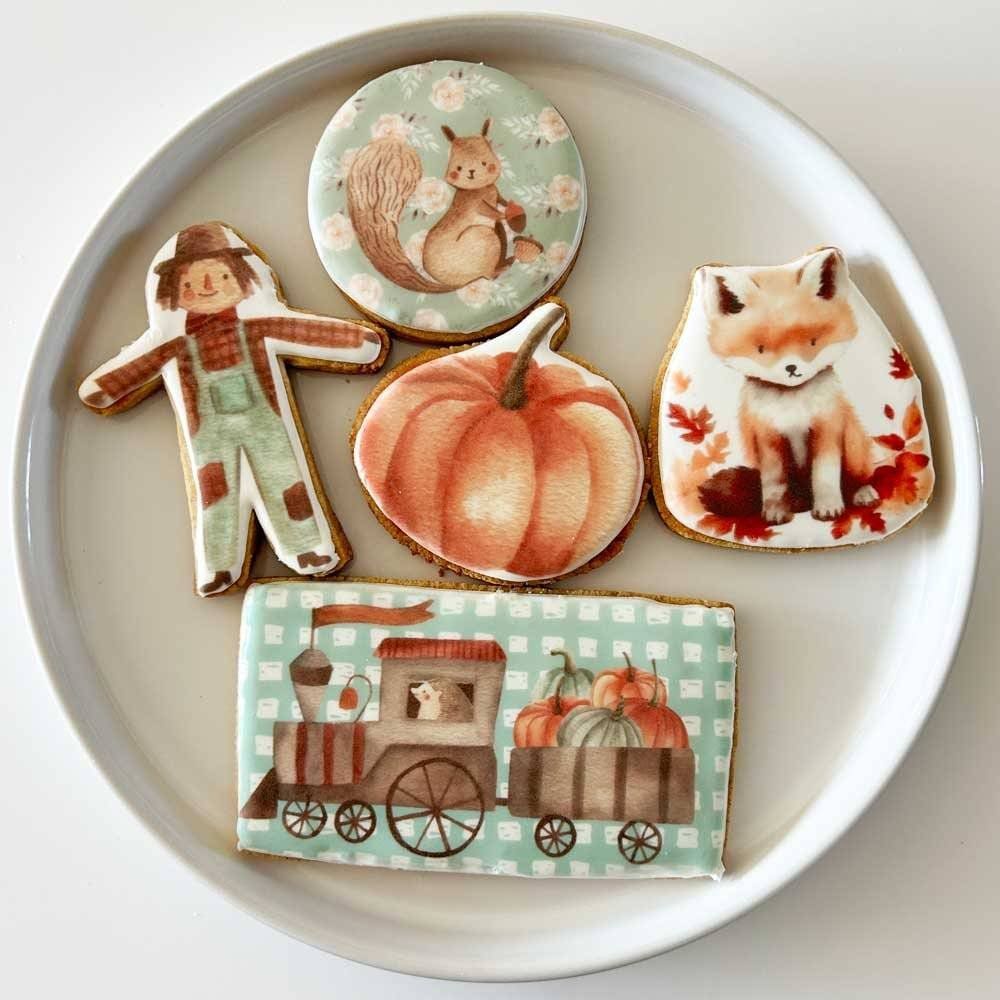 Fall printed sugar cookies