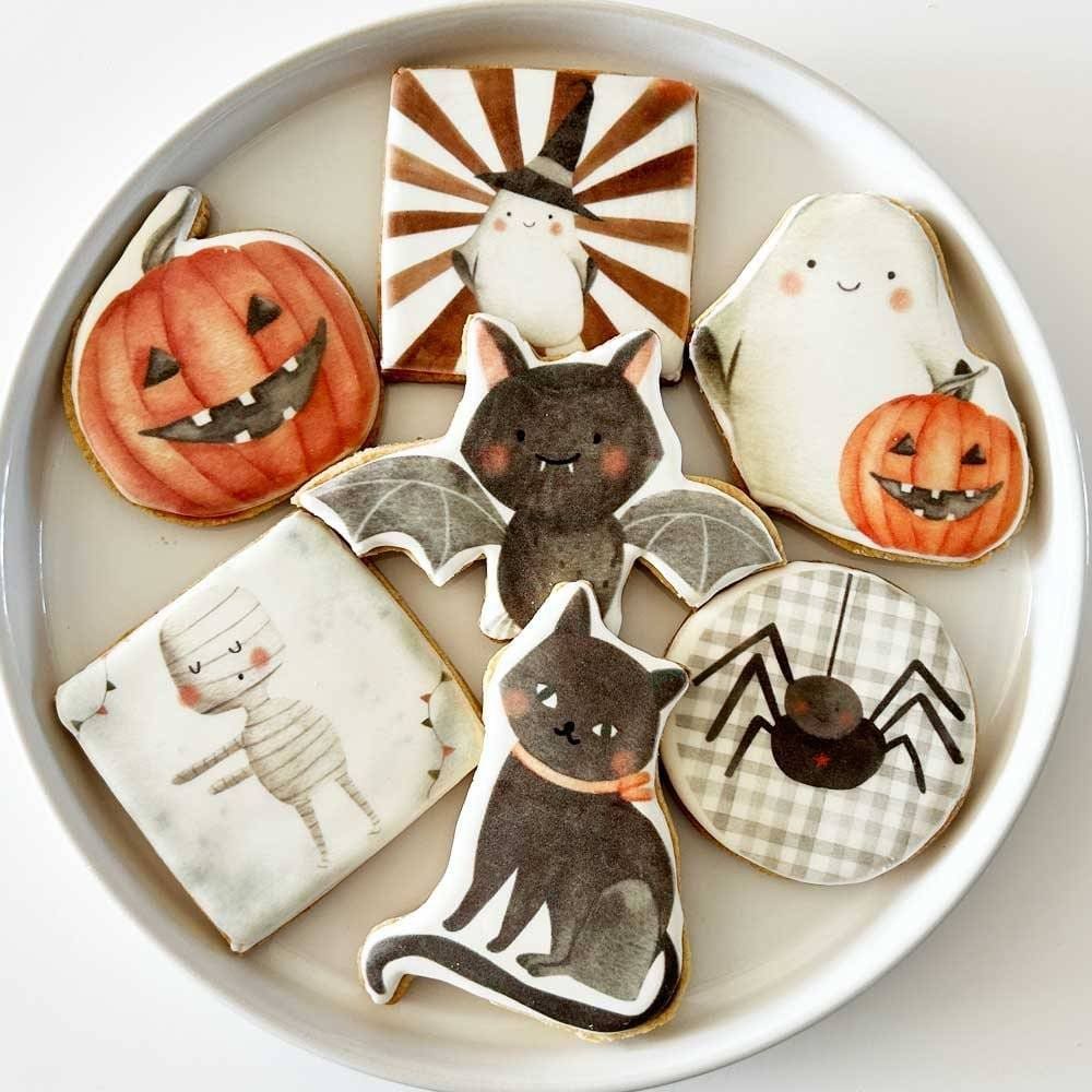Halloween printed sugar cookies