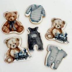 baby shower printed sugar cookies