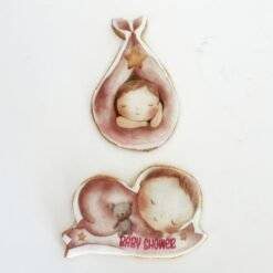 baby shower cute girl printed sugar cookies