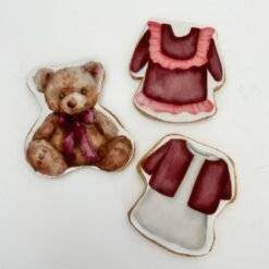 Baby shower girl printed sugar cookies