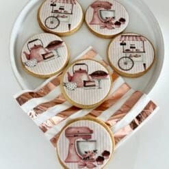 Pink bake printed sugar cookies