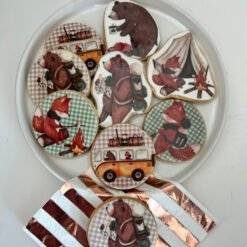 camping printed sugar cookies