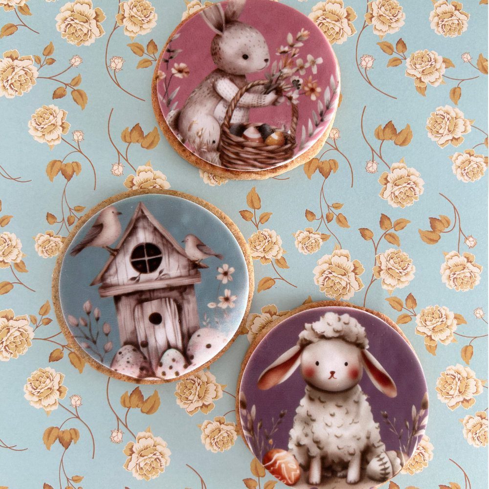 easter printed sugar cookies