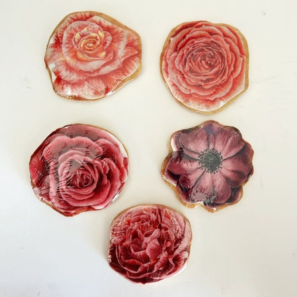 flower printed cookie