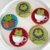 frog printed sugar cookies