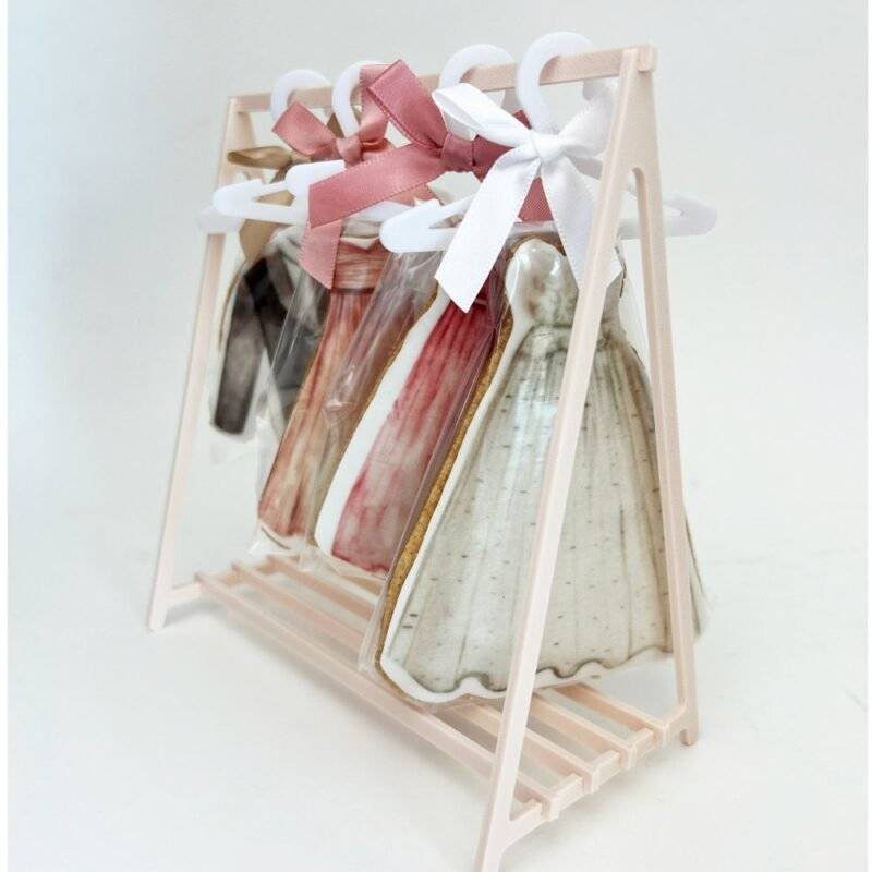 wedding hanging rack printed sugar cookies