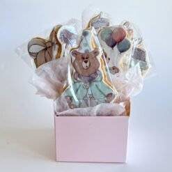 bear birthday cookie bouquet