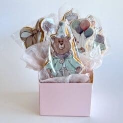 bear birthday cookie bouquet