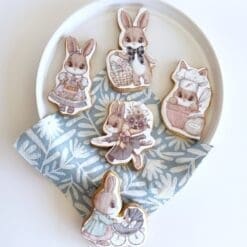 easter bunnies printed sugar cookies