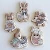 easter bunnies printed sugar cookies