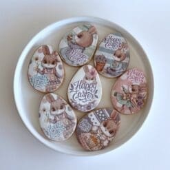 easter eggs printed sugar cookies