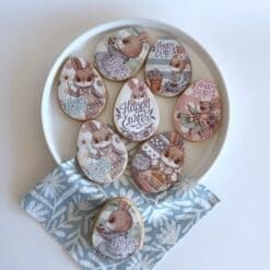 easter eggs printed sugar cookies