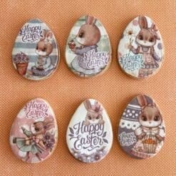 easter eggs printed sugar cookies