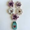 flowers jar printed sugar cookies