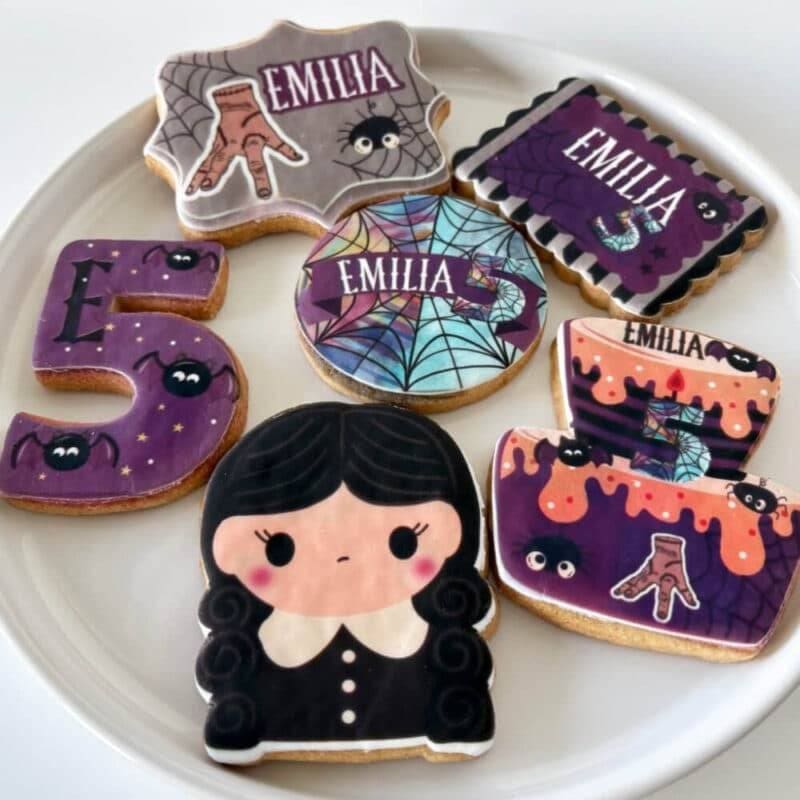 Wednesday printed sugar cookies