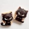 angry cat sugar cookies