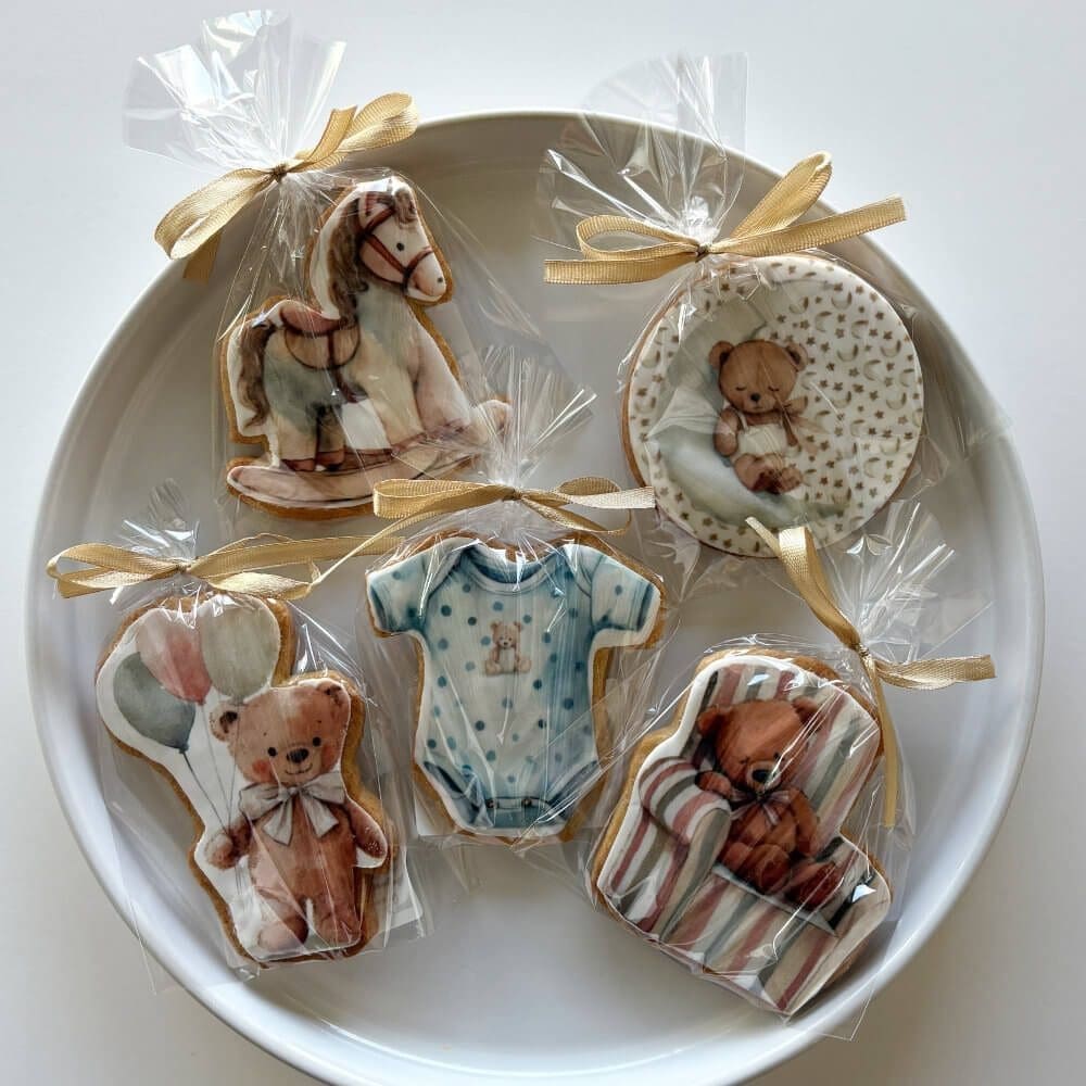 baby shower printed sugar cookies