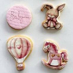 baby shower printed sugar cookies