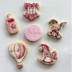 baby shower printed sugar cookies
