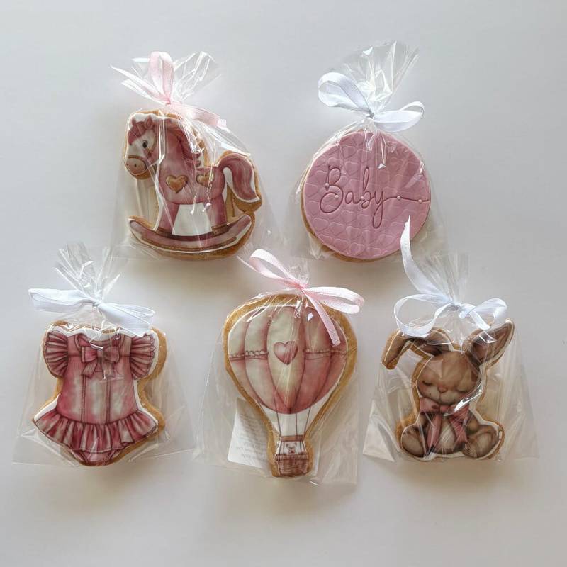 baby shower printed sugar cookies