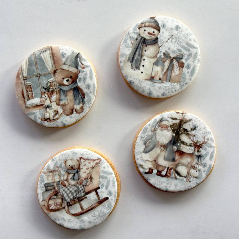 Christmas printed sugar cookies