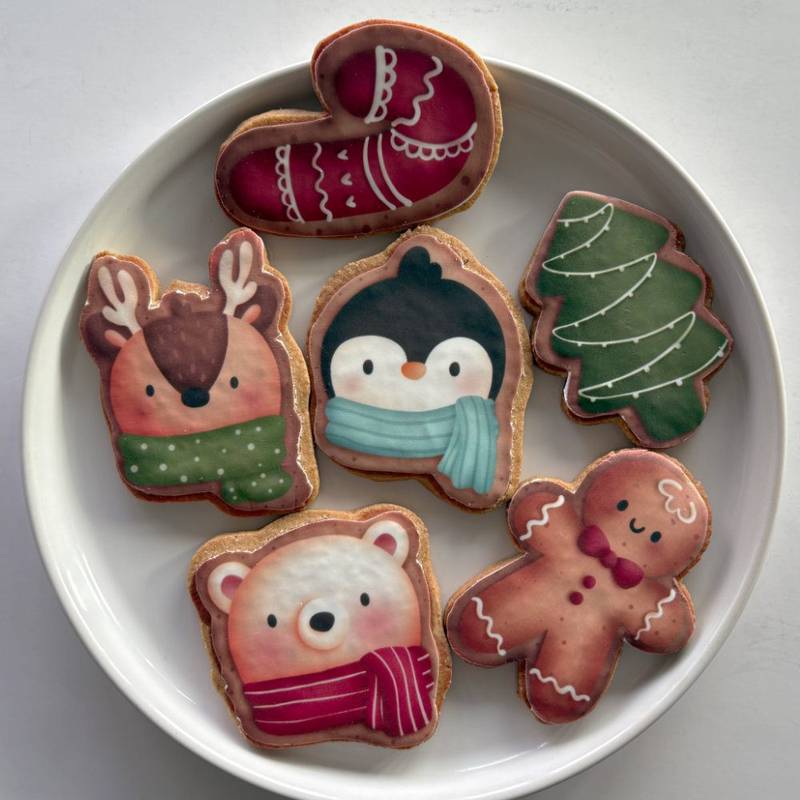 Christmas printed sugar cookies