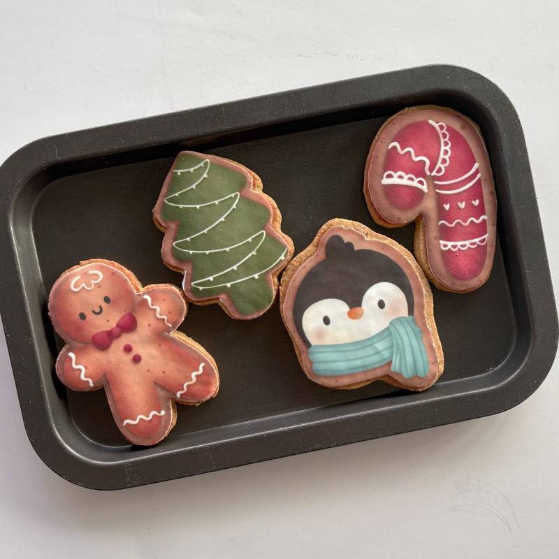 Christmas printed sugar cookies