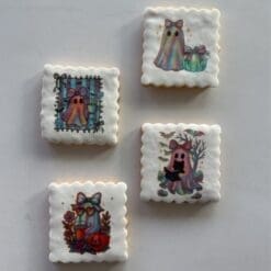 Holographic boo printed sugar cookies