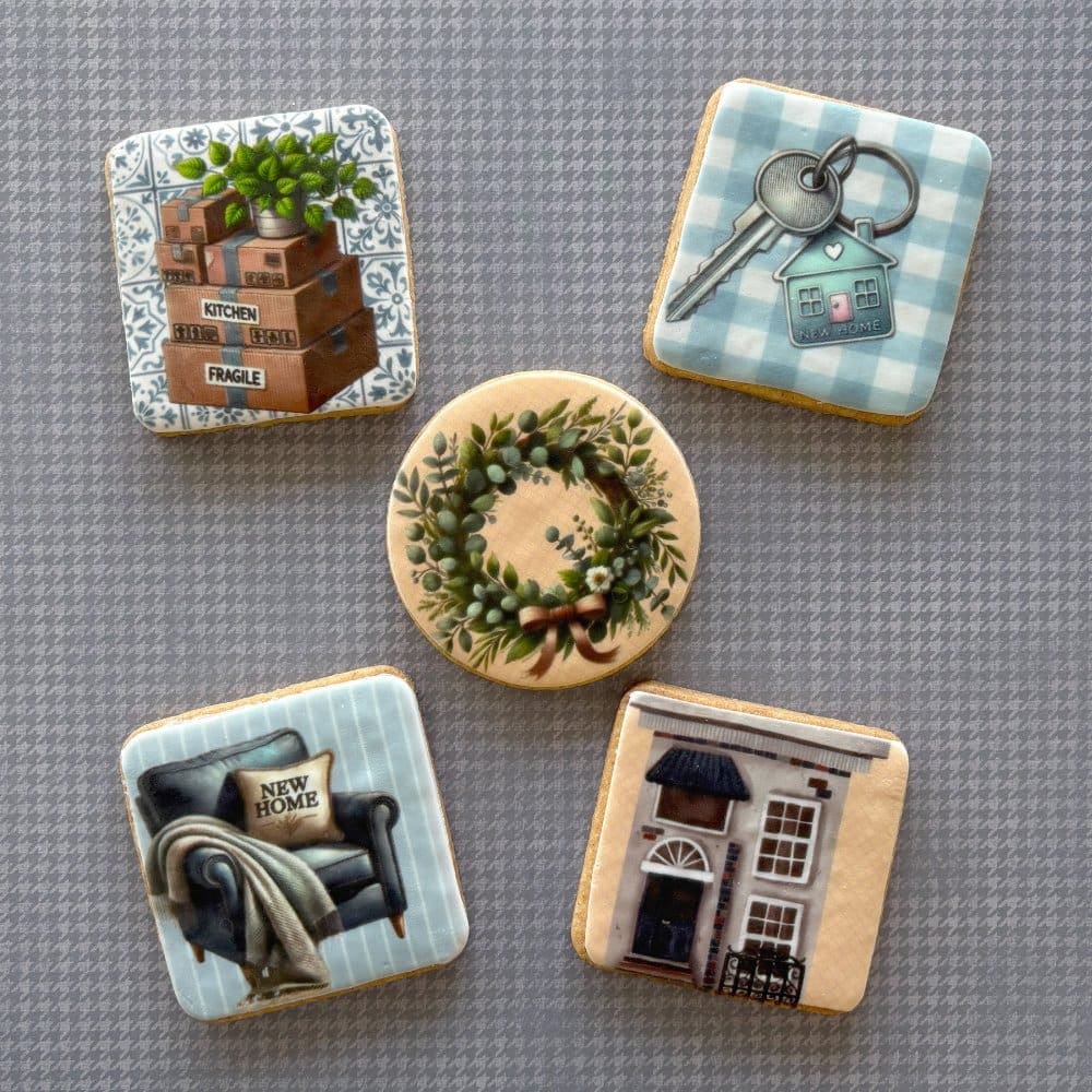 new home printed sugar cookies
