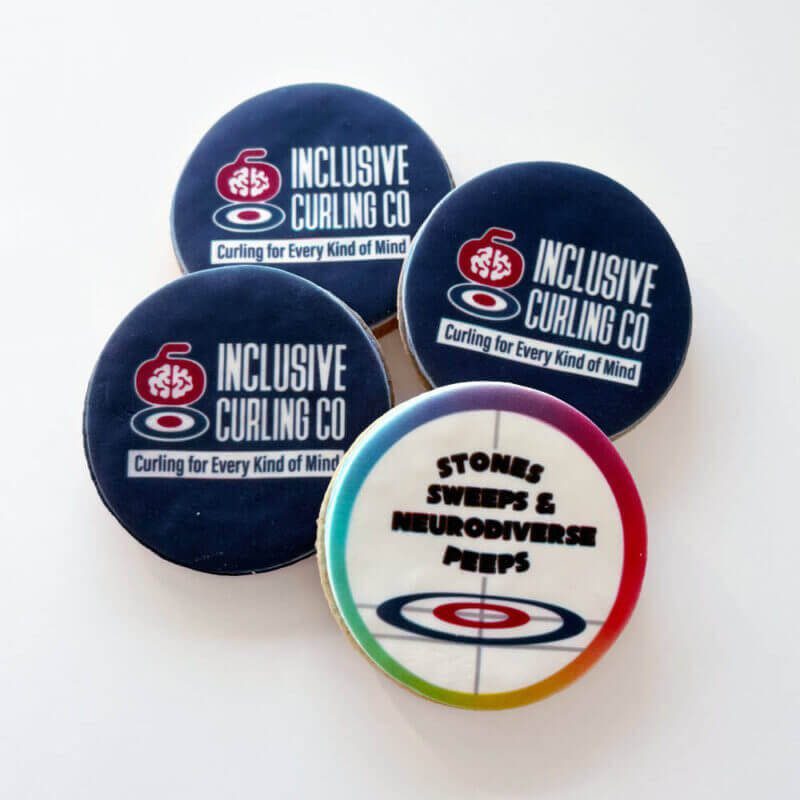 curling cookies logo brand